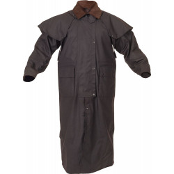 Caution Oilskin Long Riding Coat