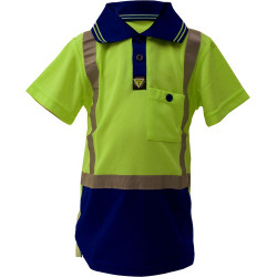 Caution Kids Hi-Vis Microfibre Polo