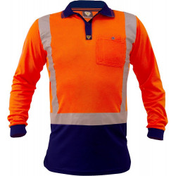 Caution Day/Night L/S Microfibre Polo