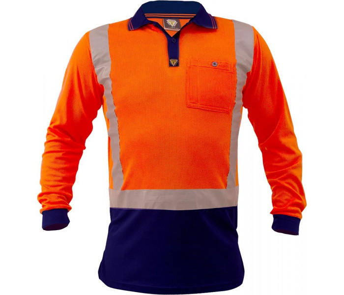 Caution Day/Night L/S Microfibre Polo