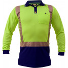 Caution Day/Night L/S Microfibre Polo