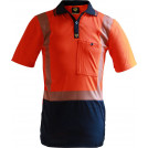 Caution Day/Night Segmented Tape Microfibre Polo