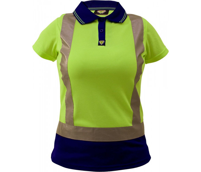 Caution Day/Night Womens Microfibre Polo