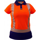 Caution Day/Night Womens Microfibre Polo