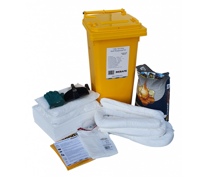 In2Safe 120L Oil Spill Kit-Wheelie Bin