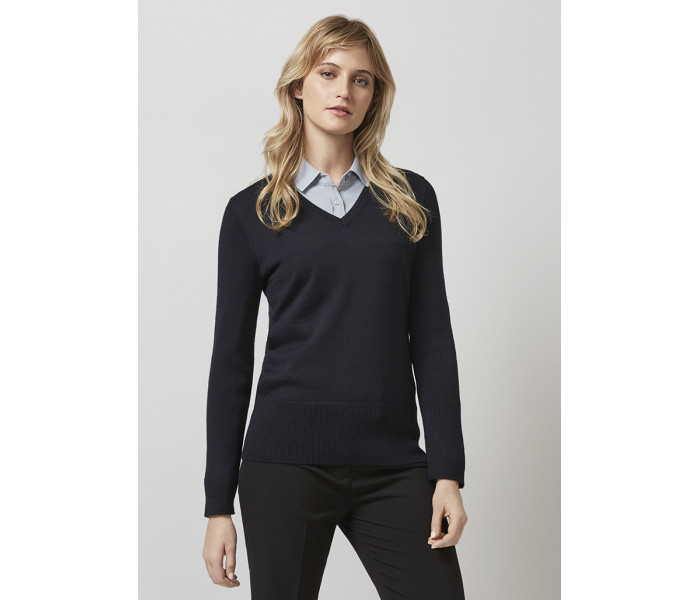 Biz Milano Womens V-Neck Pullover