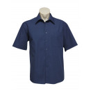 Biz Micro Check Mens S/S Shirt