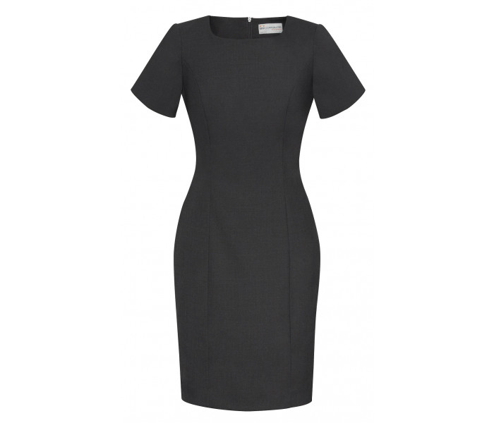 Biz Corp. Comfort Wool Stretch S/S Shift Dress