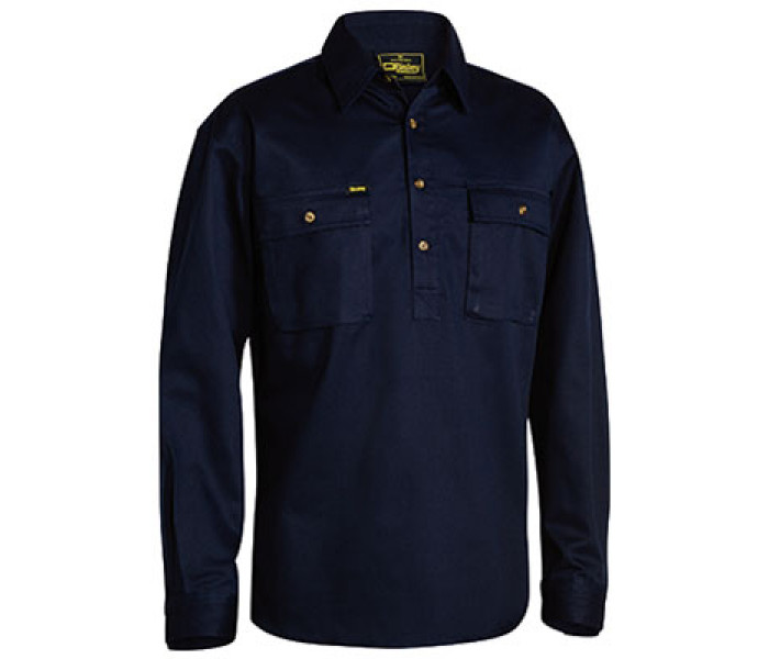 Bisley Original Cotton Closed Front L/S Shirt