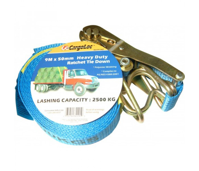 CargoLoc  9mx50mm Heavy Duty Ratchet Tie-Down