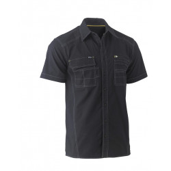 Bisley Flex & Move Utility Zip Stretch S/S Shirt