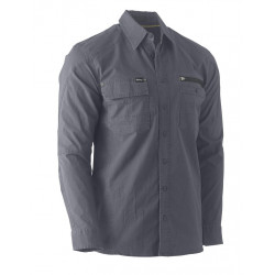 Bisley Flex & Move Utility Zip Stretch L/S Shirt